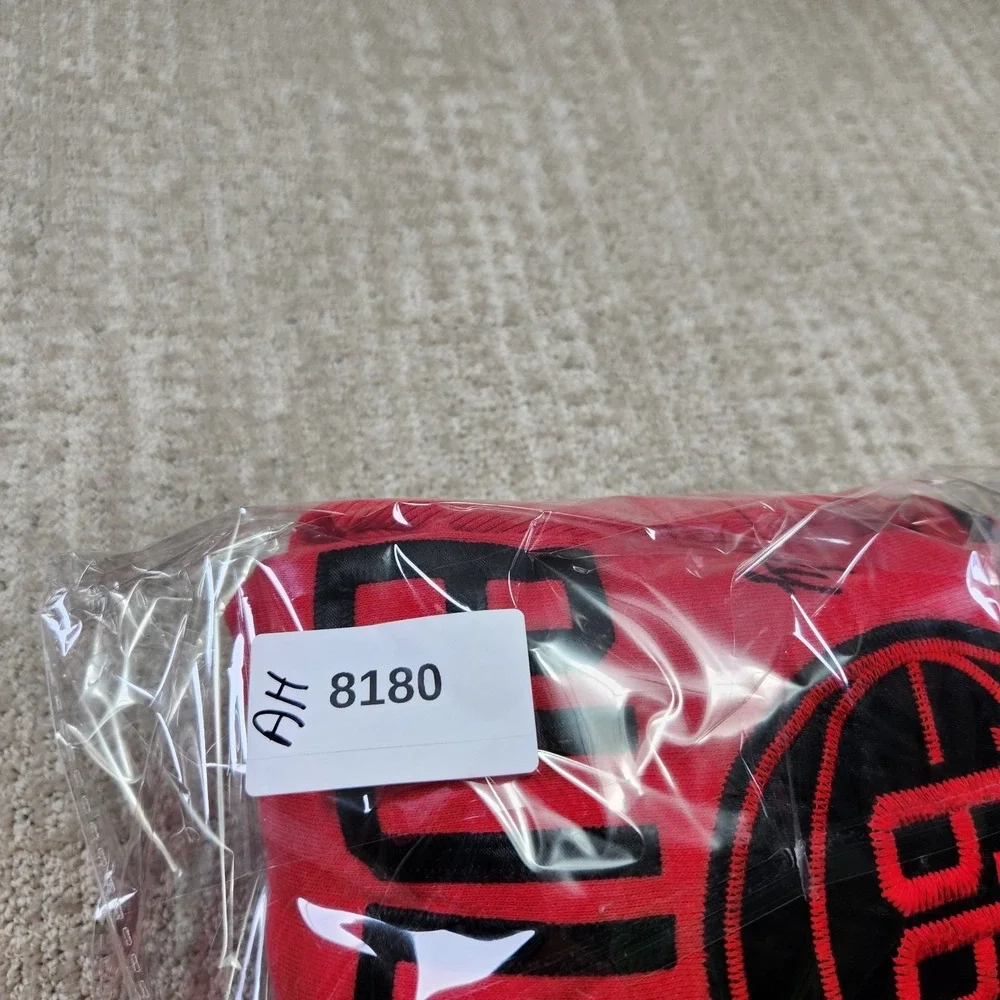 Chicago‎ Bulls Hoodie Men Large Adidas Cotton Fleece Red Loop Collar NBA
